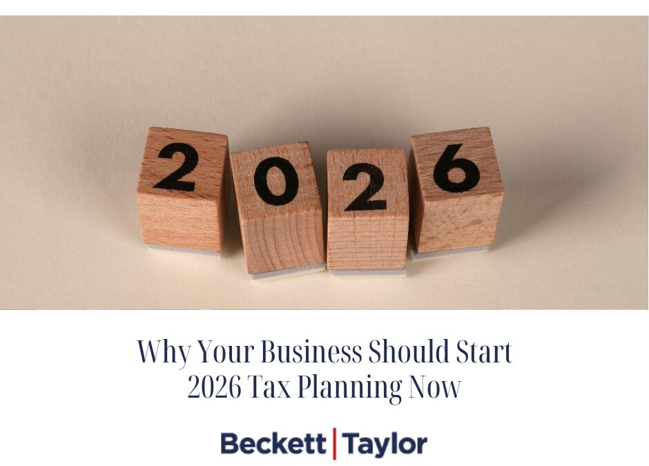 Why Your Business Should Start 2026 Tax Planning Now